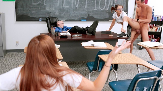 InnocentHigh - Rebellious Teen Fucked During Detention